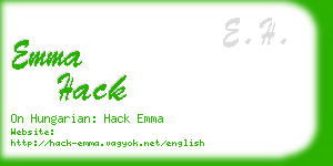 emma hack business card